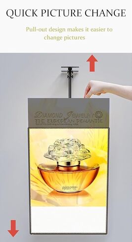 مربع مصباح LED Slim Snap Frame ، لوحة القائمة المضيئة LED ، مربع LED Advertising Light ، لوحة إعلانات معلقة للديكور ، المعرض ، الإعلان (60 * 90 سم) in Kuwait