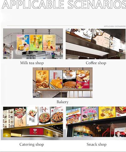 مربع مصباح LED Slim Snap Frame ، لوحة القائمة المضيئة LED ، مربع LED Advertising Light ، لوحة إعلانات معلقة للديكور ، المعرض ، الإعلان (60 * 90 سم) in Kuwait