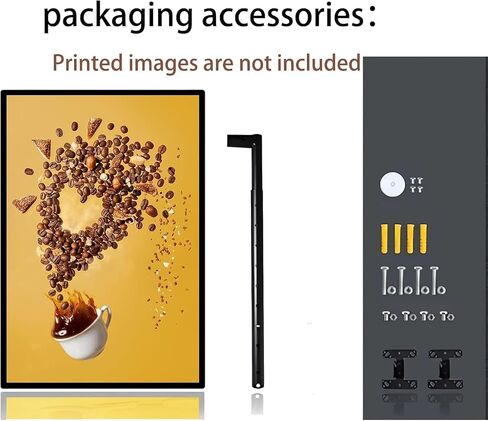 Ultra Slim Snap Frame LED Light Box, Illuminated Poster Display Screen, LED Backlit Menu Board, LED Advertising Light Boxes for Restaurant(5PCS 80x60cm (32x24inches)) in Saudi Arabia