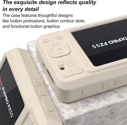 Silicone Case for Kodak PIXPRO FZ55 Digital Camera with Screen Protector and Lanyard for Kodak PIXPRO FZ55 Accessories - (Rice White) in Kuwait