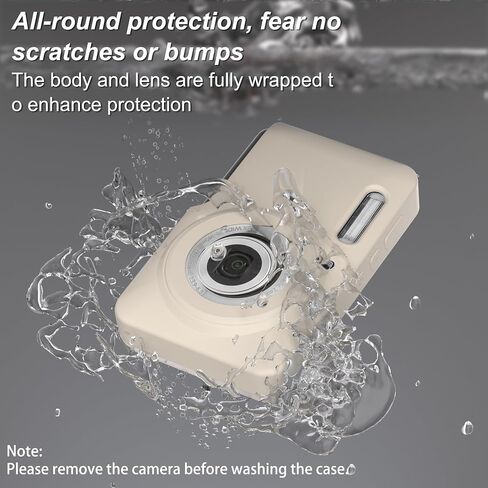 Silicone Case for Kodak PIXPRO FZ55 Digital Camera with Screen Protector and Lanyard for Kodak PIXPRO FZ55 Accessories - (Rice White) in Kuwait