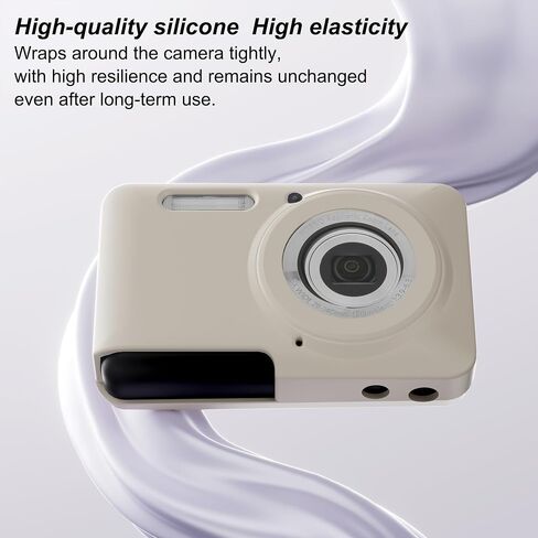 Silicone Case for Kodak PIXPRO FZ55 Digital Camera with Screen Protector and Lanyard for Kodak PIXPRO FZ55 Accessories - (Rice White) in Kuwait