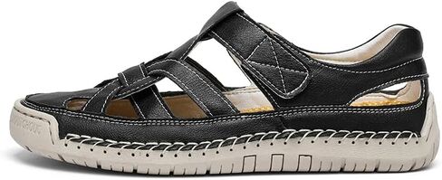 LZDZN Womens Closed Toe Sandals For Women Leather Women's Color Mixing Blue Yellow Green Black Dress Hiking Woman Size Summer Flip Flops Slippers Shoes Fisherman Beach in Saudi Arabia