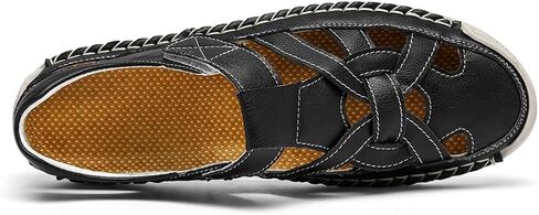 LZDZN Womens Closed Toe Sandals For Women Leather Women's Color Mixing Blue Yellow Green Black Dress Hiking Woman Size Summer Flip Flops Slippers Shoes Fisherman Beach in Saudi Arabia
