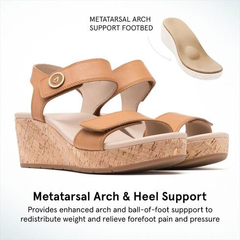 ABEO Riviera Strap Sandals For Women | Arch Support Sandals Women's | Ball of Foot Pain Relief | Built-In Metatarsal Pads Women | Ball Of Foot Cushions for Women in Kuwait