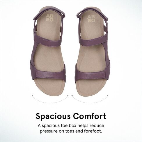 ABEO Oasis Metatarsal Sport Sandal | Walking Sandals Women | Water Resistant Leather Sandals | Three Points of Adjustability | Built-in Orthotic Insole in Saudi Arabia