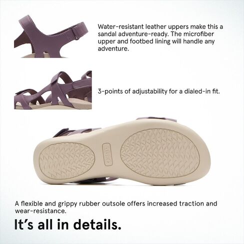 ABEO Oasis Metatarsal Sport Sandal | Walking Sandals Women | Water Resistant Leather Sandals | Three Points of Adjustability | Built-in Orthotic Insole in Saudi Arabia