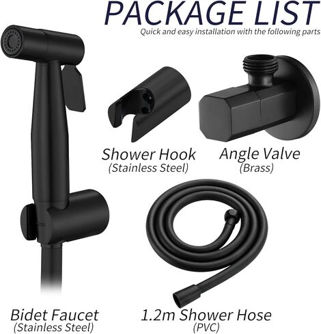 Handheld Bidet Sprayer Stainless Steel, Bathroom Bidet Sprayer Set, Bidet Shower for Toilet, Pet Shower, Muslim Shower, Baby Cloth Diaper Sprayer, Wall Mount,Brushed Gold，Rose Gold in Saudi Arabia