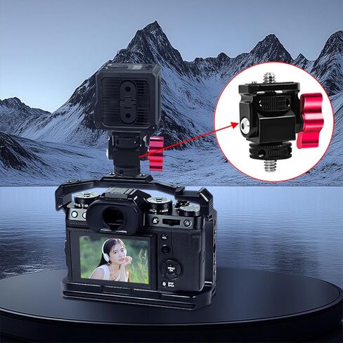 180 360 Degree Swivels Tilt Monitors Holder Mount Quick Release Cold Shoe 1/4 Screw for DSLR Camera Light Bracket in Kuwait