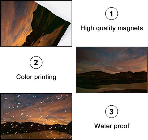4 Pack Fluorescent Light Covers for Ceiling Lights Forest Full Moon Night Scenic Night Landscape Large Moon Long Magnetic Light Filters Diffuser Shade for Classroom Home Office School in Saudi Arabia