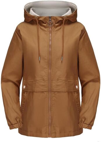 FMCHICO Women's Jacket with Hood Warm Lightweight Waterproof Insulated Windbreaker in Saudi Arabia