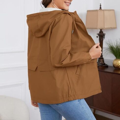 FMCHICO Women's Jacket with Hood Warm Lightweight Waterproof Insulated Windbreaker in Saudi Arabia