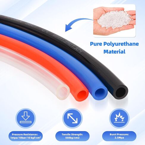 PU Air Hose 10mm OD x 6.5mm ID Blue Polyurethane Hose 100 Meters 328 FT Pneumatic Tubing Pipe for Air Compressor in Saudi Arabia