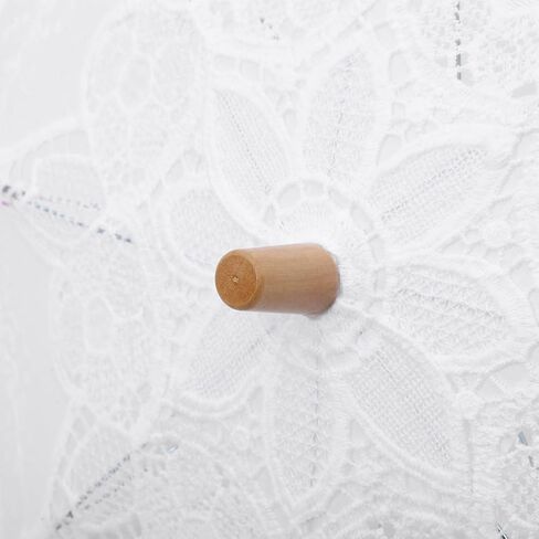 SAFIGLE Vintage Umbrella Lace Umbrella Wedding Bridal Umbrella Embroidery Lace Umbrella Decorative Photography Prop Umbrella in Kuwait