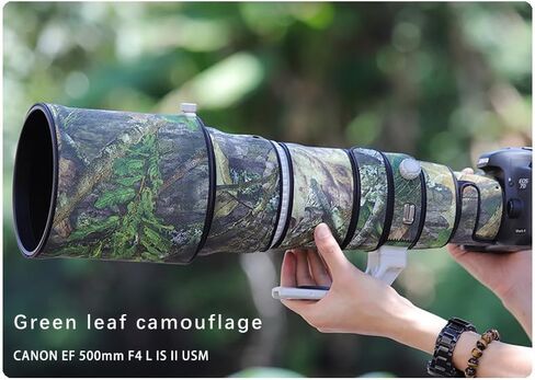 CHASING BIRDS Camouflage Waterproof Lens Coat for Canon EF 500mm F4 L is II USM Rainproof Lens Protective Cover (Green Leaf Camouflage) in Kuwait