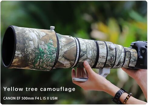 CHASING BIRDS Camouflage Waterproof Lens Coat for Canon EF 500mm F4 L is II USM Rainproof Lens Protective Cover (Green Leaf Camouflage) in Kuwait