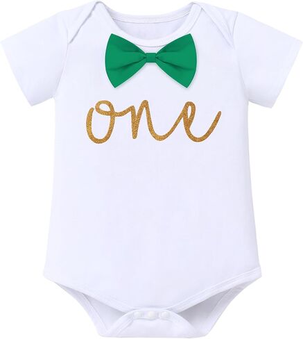 Ibtom Castle First Birthdy Outfit Boy Wild One Romper Shorts Bow Tie Bow Resparders 3pcs Cake Smash Smash Smool Service Set in Kuwait