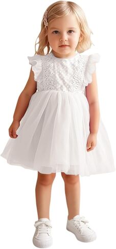 AGQT Baby Girls Tulle Tutu Dress Sleeveless Party Dress Size 6M-5T in Saudi Arabia