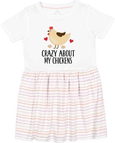 inktastic Cute Chicken Farming Toddler Dress in Saudi Arabia