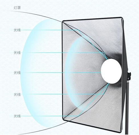 Live Fill Light Anchor Beauty Soft Light Box Indoor Photo Professional led Studio Lighting(Black) in Kuwait