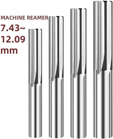 Machine Reamer 10mm~12.09mm Straight Flute Solid Carbide Uncoated Tolerance Chucking Metal Cutter CNC for Aluminum(10.98x40x80x6T) in Saudi Arabia