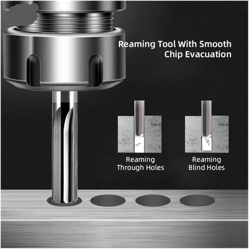 Machine Reamer 10mm~12.09mm Straight Flute Solid Carbide Uncoated Tolerance Chucking Metal Cutter CNC for Aluminum(10.98x40x80x6T) in Saudi Arabia