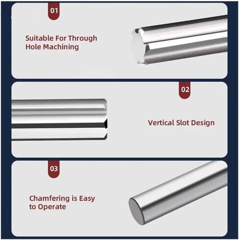 Machine Reamer 10mm~12.09mm Straight Flute Solid Carbide Uncoated Tolerance Chucking Metal Cutter CNC for Aluminum(10.98x40x80x6T) in Saudi Arabia