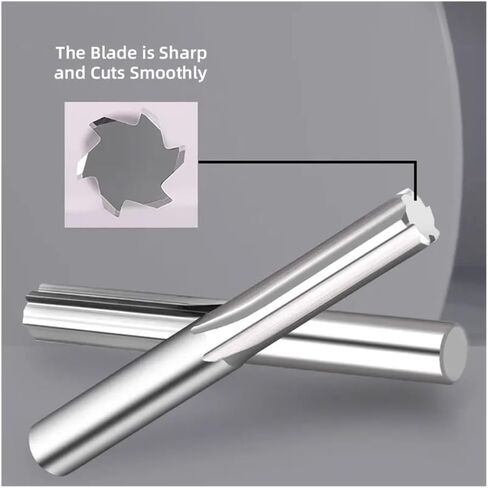 Machine Reamer 10mm~12.09mm Straight Flute Solid Carbide Uncoated Tolerance Chucking Metal Cutter CNC for Aluminum(10.98x40x80x6T) in Saudi Arabia