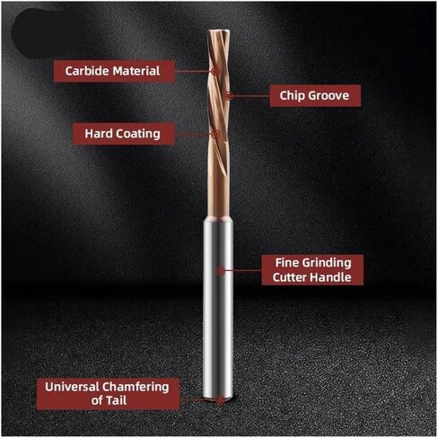 Machine Reamer Left Hand Micro Carbide Spiral Flute Coated PRO CNC External Cooling Aluminum Small Hole Making 1.11mm-1.69mm(1.22xD4x8x15x50-4T) in Saudi Arabia