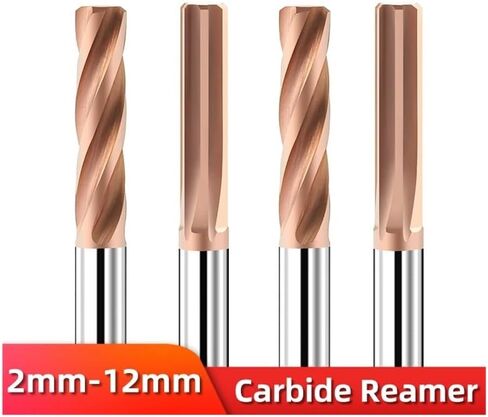 Tungsten Steel Reamer Straight Groove Reamer 2 3 4 5 6 7 8-20mm H7 Hardened Steel CNC Tool Metal Cutter Carbide Machine Reamer(Straight Coating,3x50) in Saudi Arabia