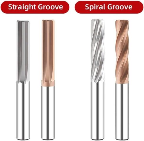 Tungsten Steel Reamer Straight Groove Reamer 2 3 4 5 6 7 8-20mm H7 Hardened Steel CNC Tool Metal Cutter Carbide Machine Reamer(Straight Coating,3x50) in Saudi Arabia