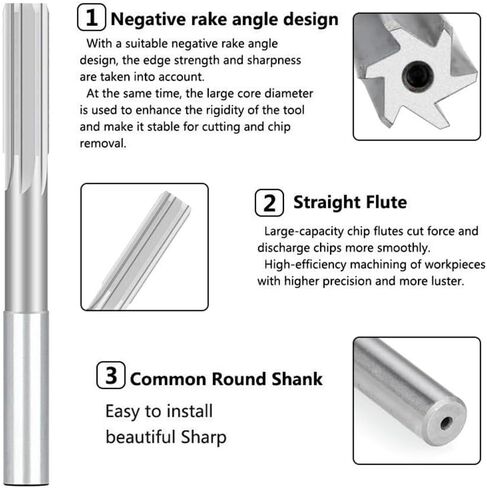 HSS M35 Machine Reamer H8 Straight Shank Chucking Reamer 2/2.5/3/4/5/6/6/6/7/8/10/10/11/11MM MLING REAMERS (H8 4.0) in Saudi Arabia