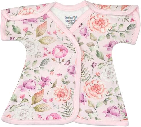 Girl's Open-Shoulder Short-Sleeve Ultra Soft NICU Dress - NICU Friendly - Preemie (3-6lbs) in Kuwait