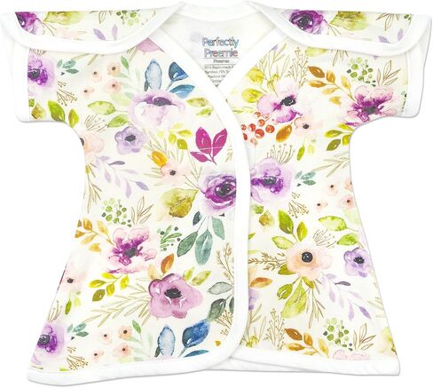 Girl's Open-Shoulder Short-Sleeve Ultra Soft NICU Dress - NICU Friendly - Preemie (3-6lbs) in Kuwait