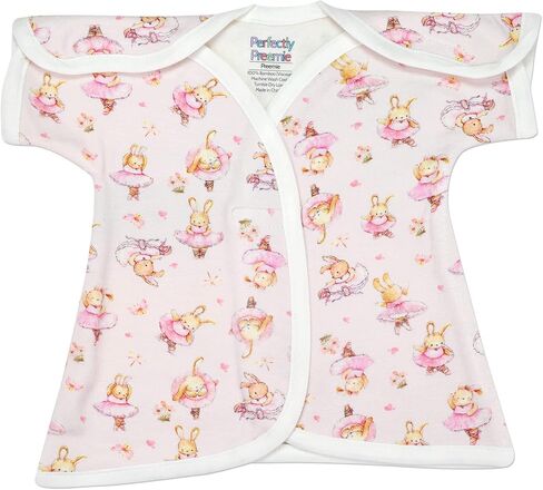 Girl's Open-Shoulder Short-Sleeve Ultra Soft NICU Dress - NICU Friendly - Preemie (3-6lbs) in Kuwait