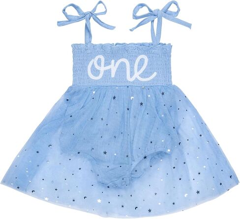GUISBY Baby Girl 1st Birthday Romper Sleeveless Tulle Bodysuit with Headband Cake Smash Outfit for 9-18 Months in Saudi Arabia
