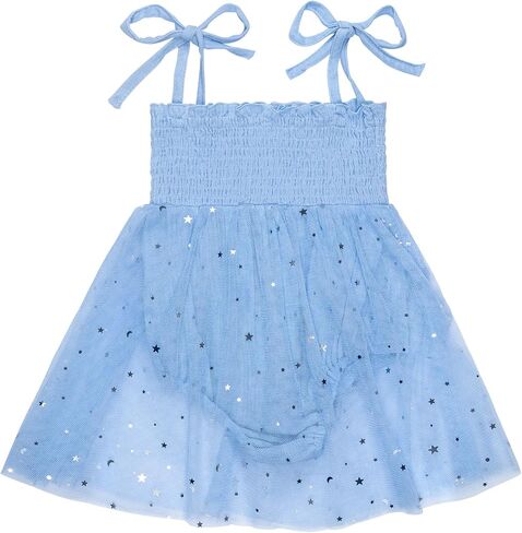 GUISBY Baby Girl 1st Birthday Romper Sleeveless Tulle Bodysuit with Headband Cake Smash Outfit for 9-18 Months in Saudi Arabia