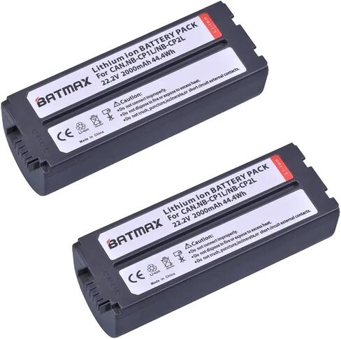 بطارية NB-CP2L NB-CP2LH والشاحن 22.2v 2000mAh ， متوافق مع Canon Selphy CP1500 CP1300 CP1200 CP910 CP900 CP800 CP790 CP780 CG-CP200 (1 Battery 1 Charger) in Kuwait