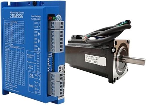 1pcs Open Loop Stepper Motor Kit 4N.m 566oz-in Stepping Motor and Driver Step Motor Units for Computerized Numerical Control Laser Tube Cutter(2DM556) in Kuwait