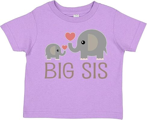 inktastic Big Sis Elephant Toddler T-Shirt in Kuwait