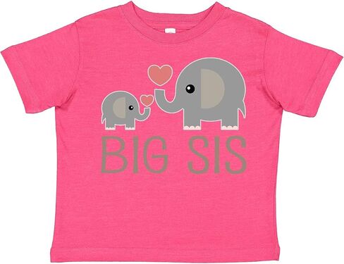 inktastic Big Sis Elephant Toddler T-Shirt in Kuwait