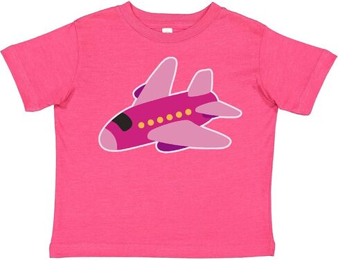 inktastic Girls Pink Airplane Pilot Toddler T-Shirt in Saudi Arabia