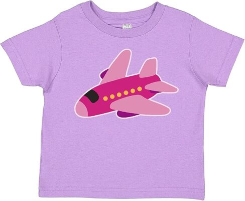 inktastic Girls Pink Airplane Pilot Toddler T-Shirt in Saudi Arabia