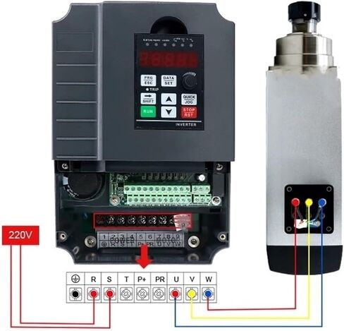CNC Spindle Motor 6 kw 220v 380v 400-800HZ air-Cooled for CNC Machines(Spindle,220v) in Kuwait
