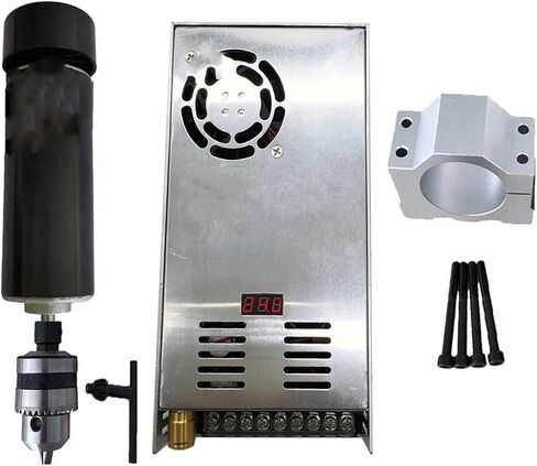 500W محرك مغزل CNC المبرد بالهواء + منظم السرعة ER16 Chuck مع فكي 52 مم (500W Braket) in Kuwait