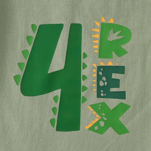 Kekemi Toddler Boys Dirthnird Shirt Dinosaur Whoolding Dino Party T Shirt Shirt Sleeve Tees Tops Summer Complements 2-4T in Kuwait