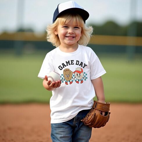 Baseball Shirts for Toddler Baby Boys Funny Game Day T-Shirt Kid Summer Baseball Lover Tees Outfit Short Sleeve Tops in Saudi Arabia