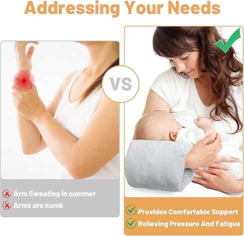 وسادة الذراع في Kakiblin Baby Feeding Arm ، وذراع التمريض الرضاعة الطبيعية الدعم لأمي ورضع الأطفال حديثي الولادة ، ومستحضرات التمريض المحمولة والقابلة للغسل ، ووسائد السفر للمولود الجديد (الرمادي) in Kuwait