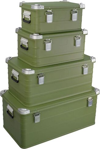 Eylar Crossover Aluminum Overland Storage, Trunk, Metal Cargo Case, Storage Box (95L Large, Tan) in Saudi Arabia