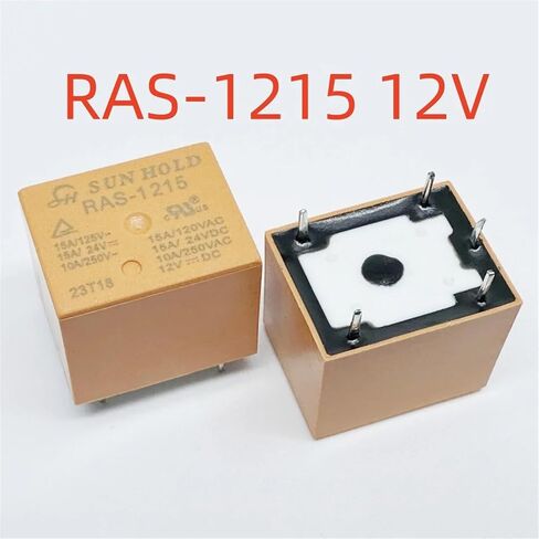 1pc RAS-0910 ; RAS-1210 ; RAS-1215 ; RAS-2415 ; RAS-0915 ; RAS-1220M (T73C-9V/12V/24V) Relay 5pins(Yellow RAS-1210 12V) in Kuwait